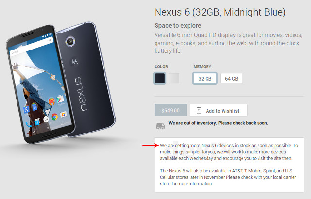 Where To Buy The Nexus 6